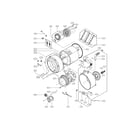 LG WM2301HR drum and tub parts diagram