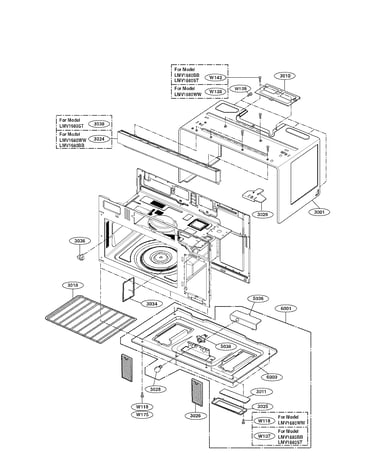 Oven cavity parts
