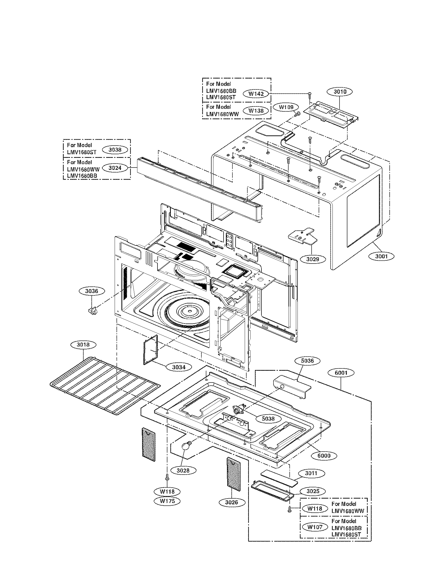 OVEN CAVITY PARTS