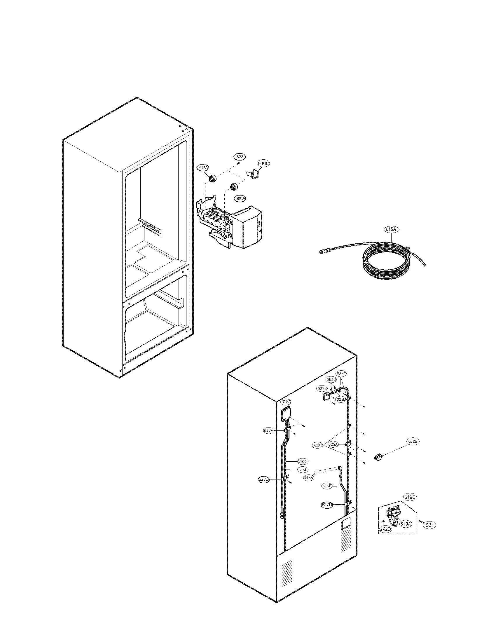 WATER AND ICE MAKER PARTS