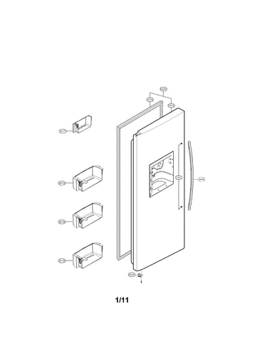 Freezer door parts