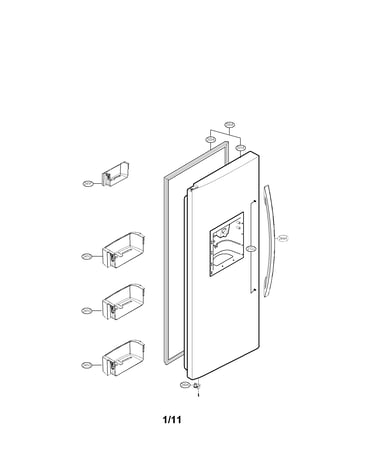 Freezer door parts