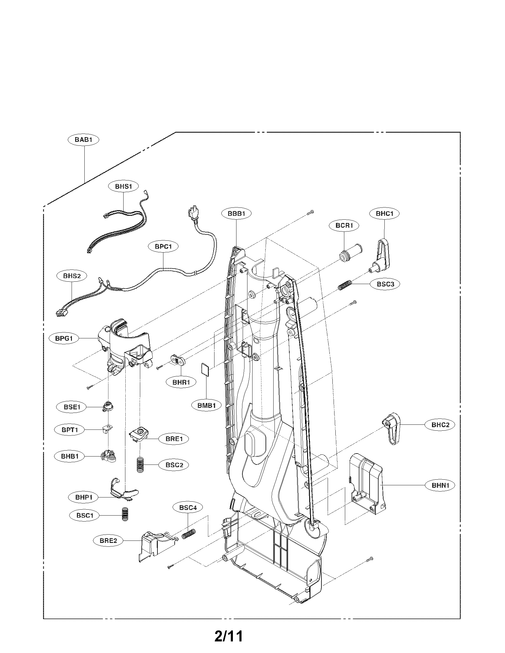 BASE AND BODY ASSEMBLY PARTS