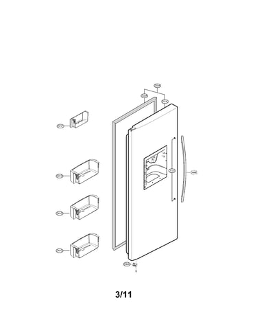 Freezer door parts