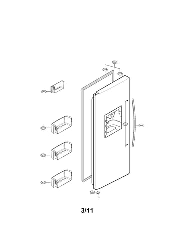 Freezer door parts