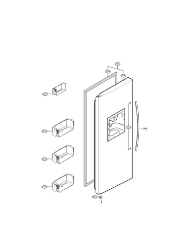 Refrigerator door parts
