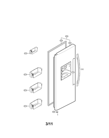 Freezer door parts
