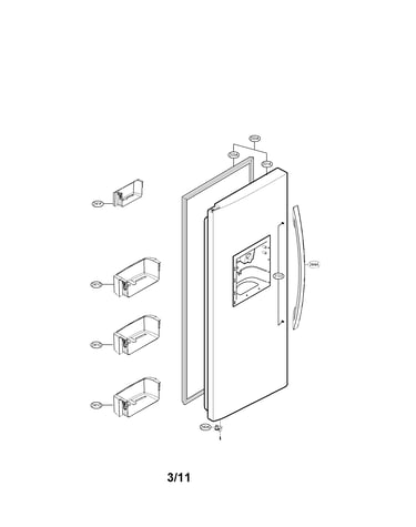 Freezer door parts