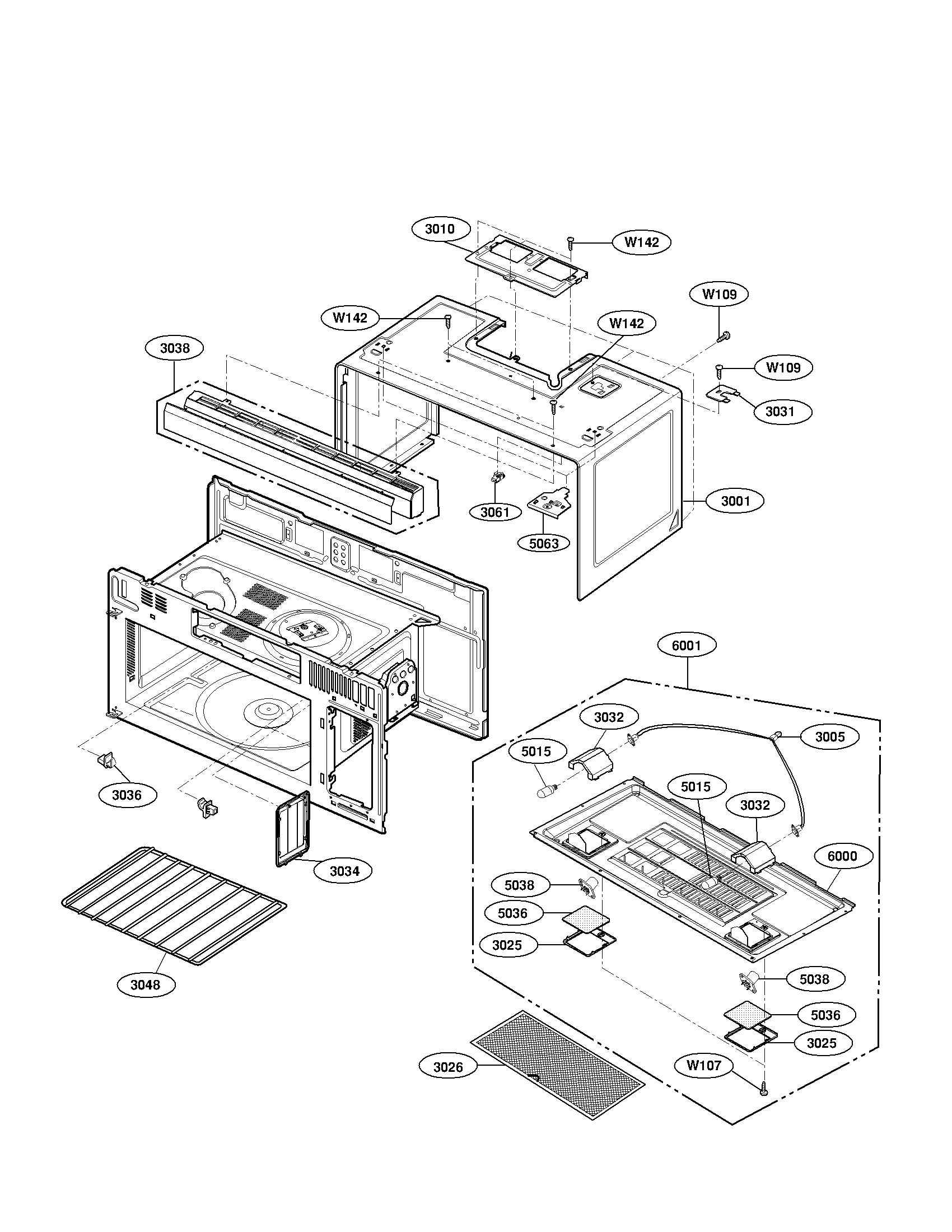 Oven cavity parts