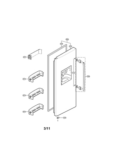 Freezer door parts