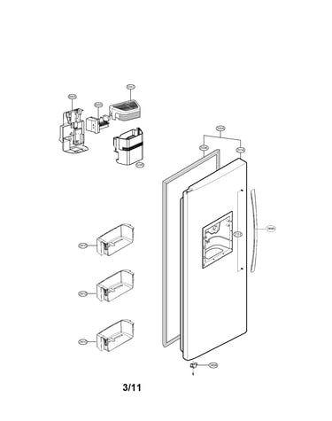 Freezer door parts