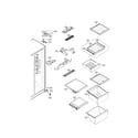 Kenmore Elite 79551079011 refrigerator compartment parts diagram