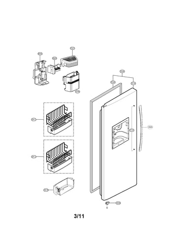 Freezer door parts