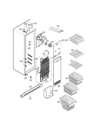 Freezer compartment parts