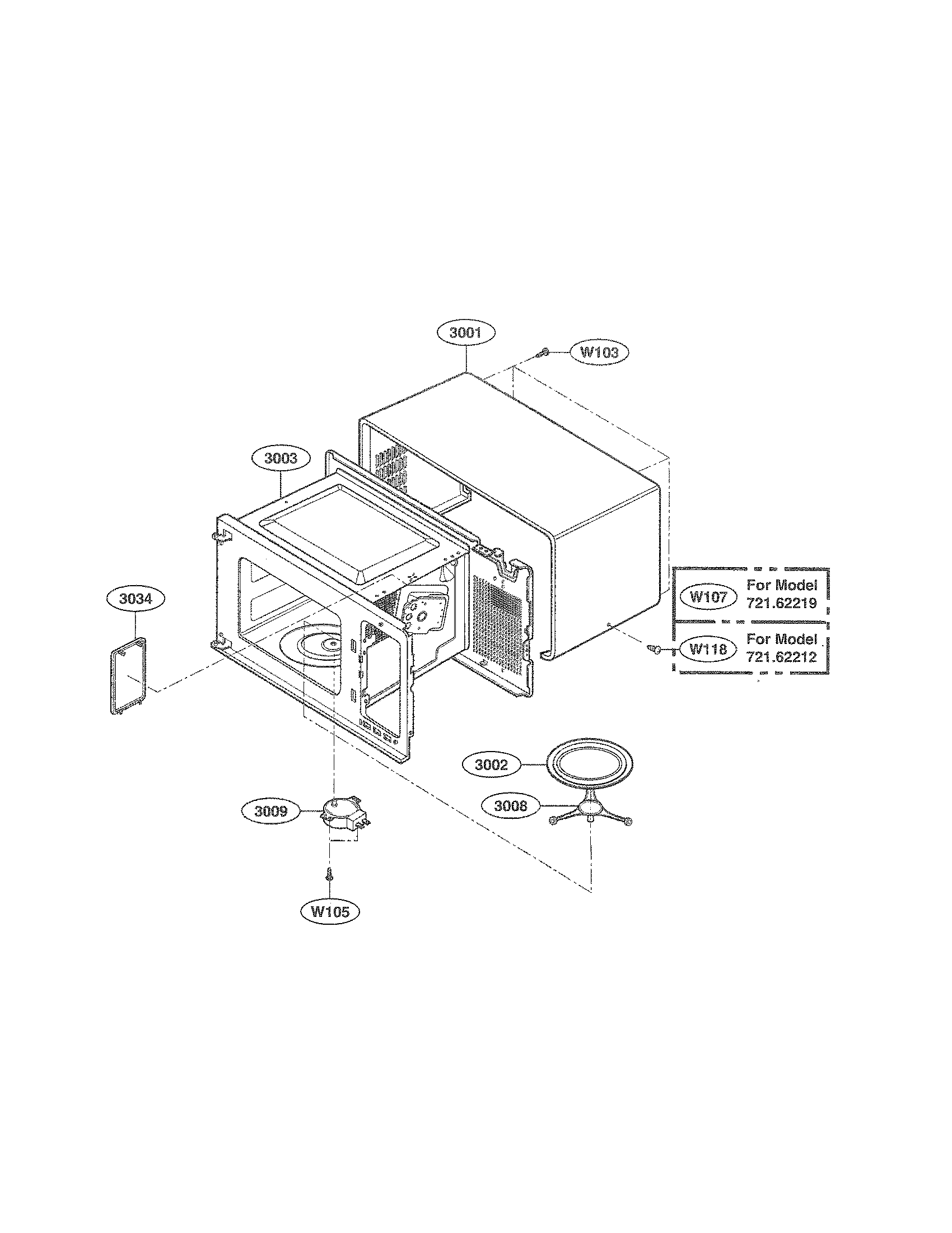 Oven cavity parts