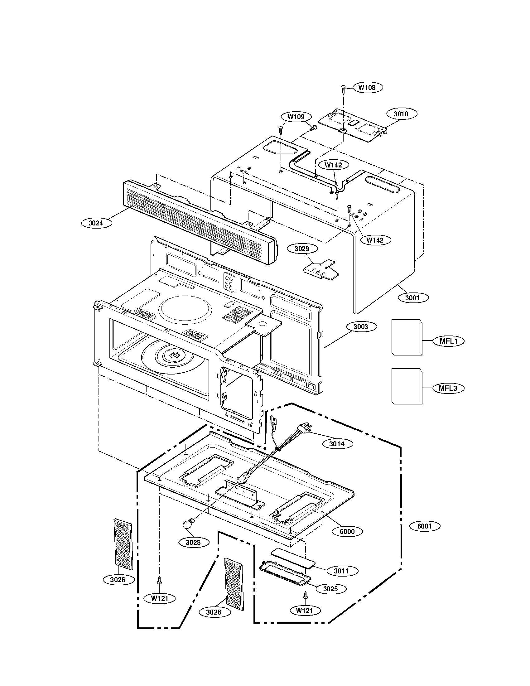 Oven cavity parts