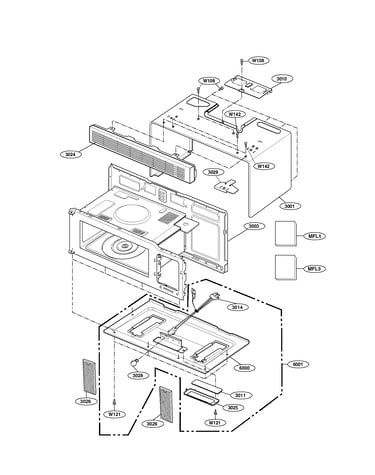 Oven cavity parts