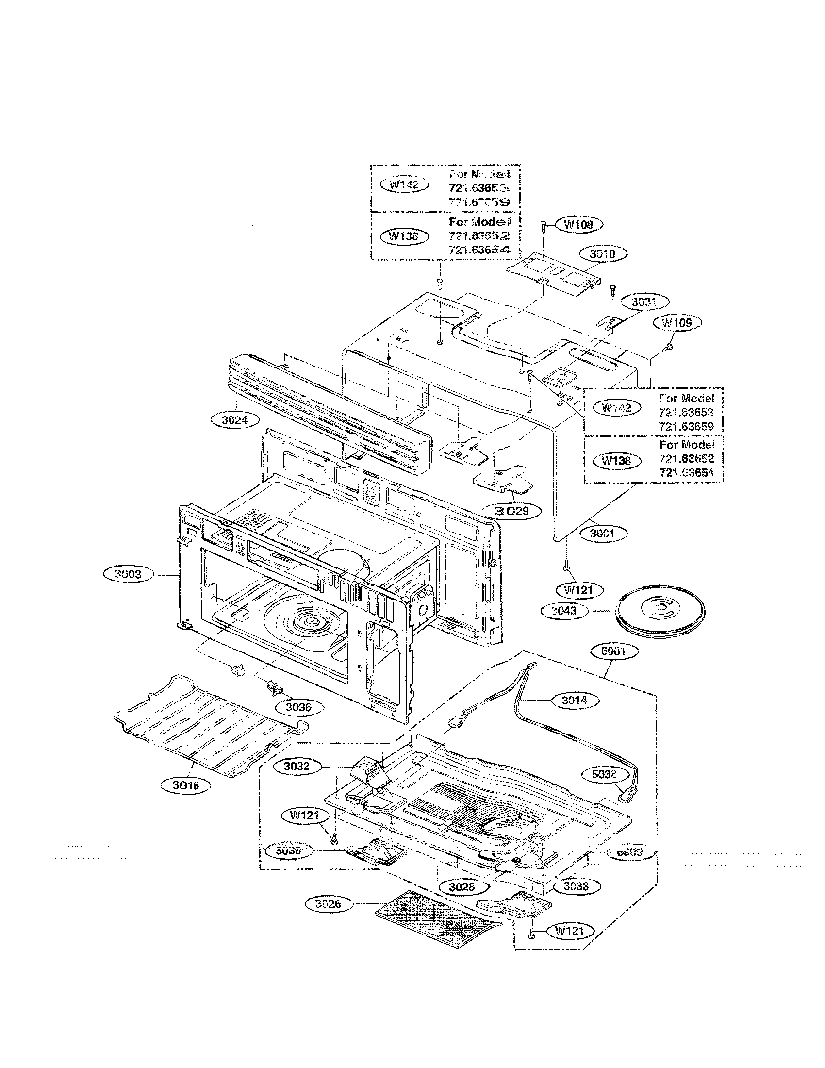 OVEN CAVITY PARTS