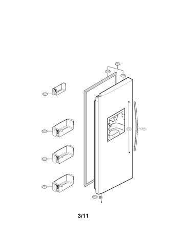 Freezer door parts
