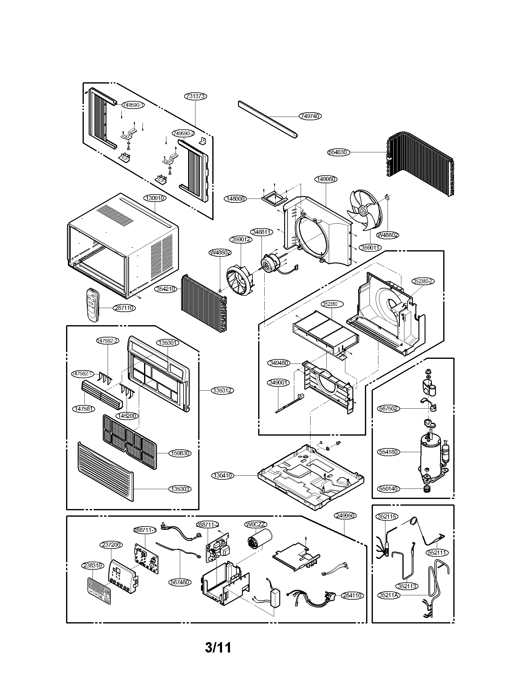 Exploded view parts