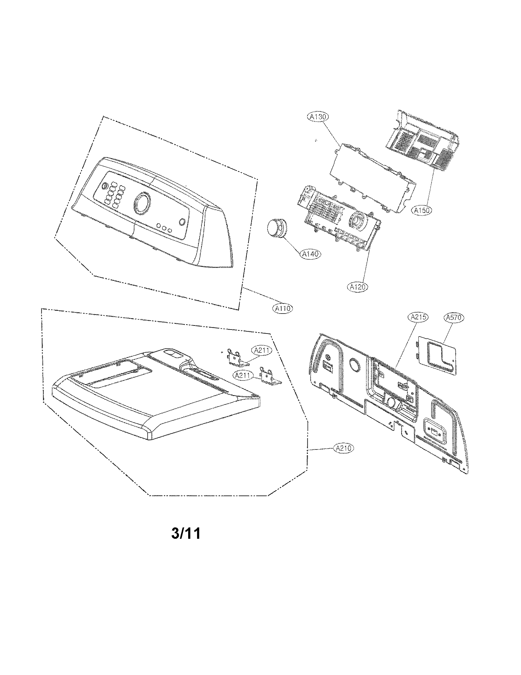 Control panel and plate assembly parts