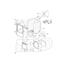 Kenmore Elite 79669002000 cabinet and door assembly parts diagram
