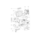 Kenmore Elite 79669002000 drum and motor assembly parts diagram