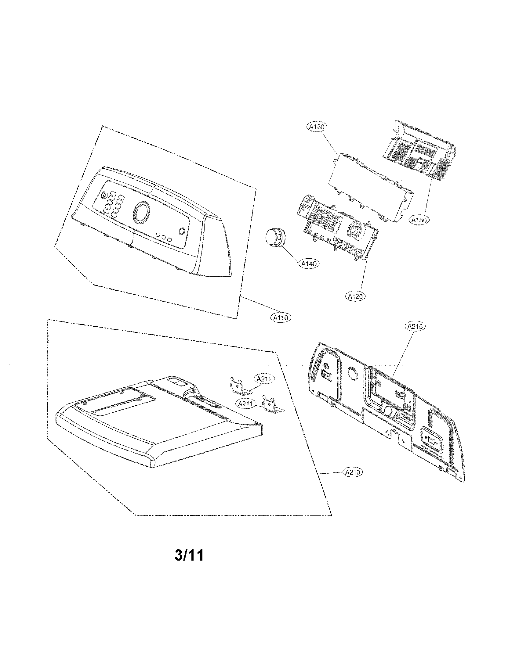 Control panel and plate assembly parts