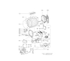 Kenmore Elite 79679002000 drum and motor assembly parts diagram