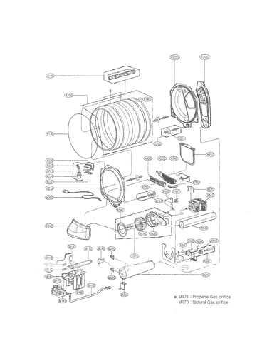 Drum and motor assembly parts
