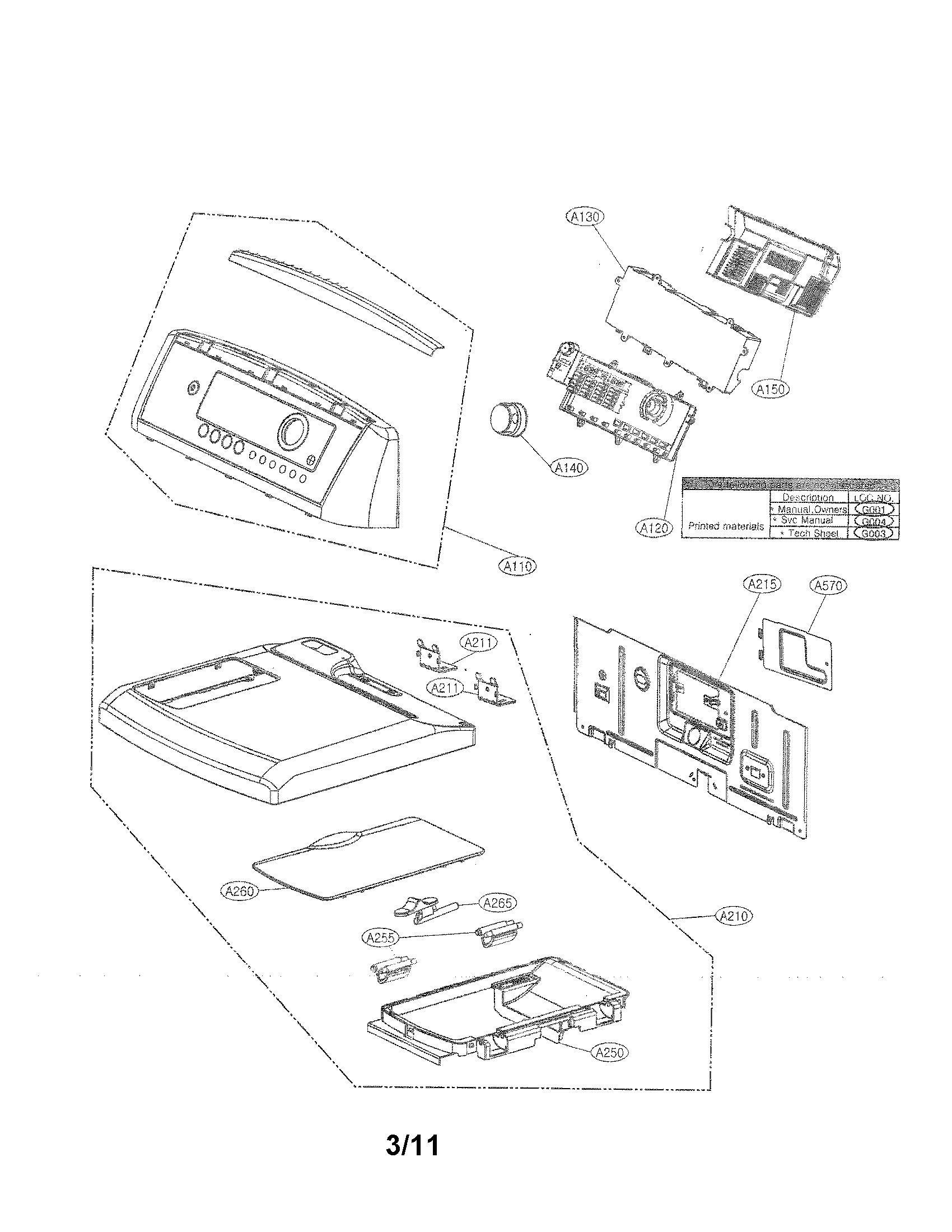Control panel and plate assembly parts