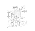 Kenmore Elite 79669278000 cabinet and door assembly parts diagram