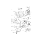 Kenmore Elite 79669278000 drum and motor assembly parts diagram