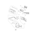 Kenmore Elite 79679278000 control panel and plate assembly parts diagram