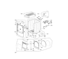 Kenmore Elite 79679278000 cabinet and door assembly parts diagram