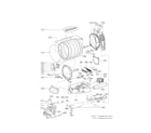 Kenmore Elite 79679278000 drum and motor assembly parts diagram