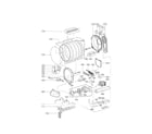 Kenmore Elite 79669472000 drum and motor assembly parts diagram