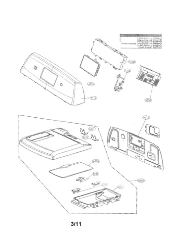 Control panel and plate assembly parts