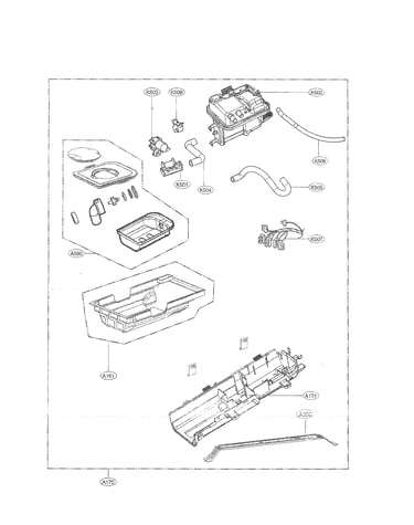 Panel drawer and guide assembly parts