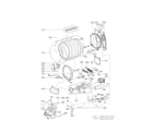 Kenmore Elite 79679472000 drum and motor assembly parts diagram