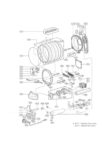 Drum and motor assembly parts
