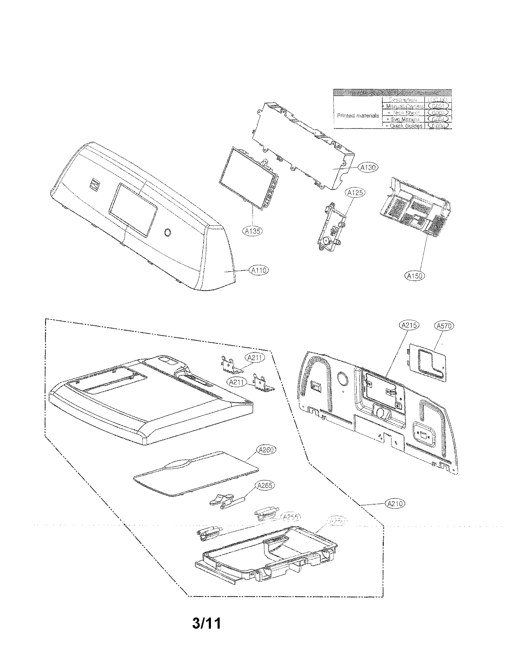 Control panel and plate assembly parts