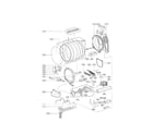 Kenmore Elite 79669478000 drum and motor assembly parts diagram