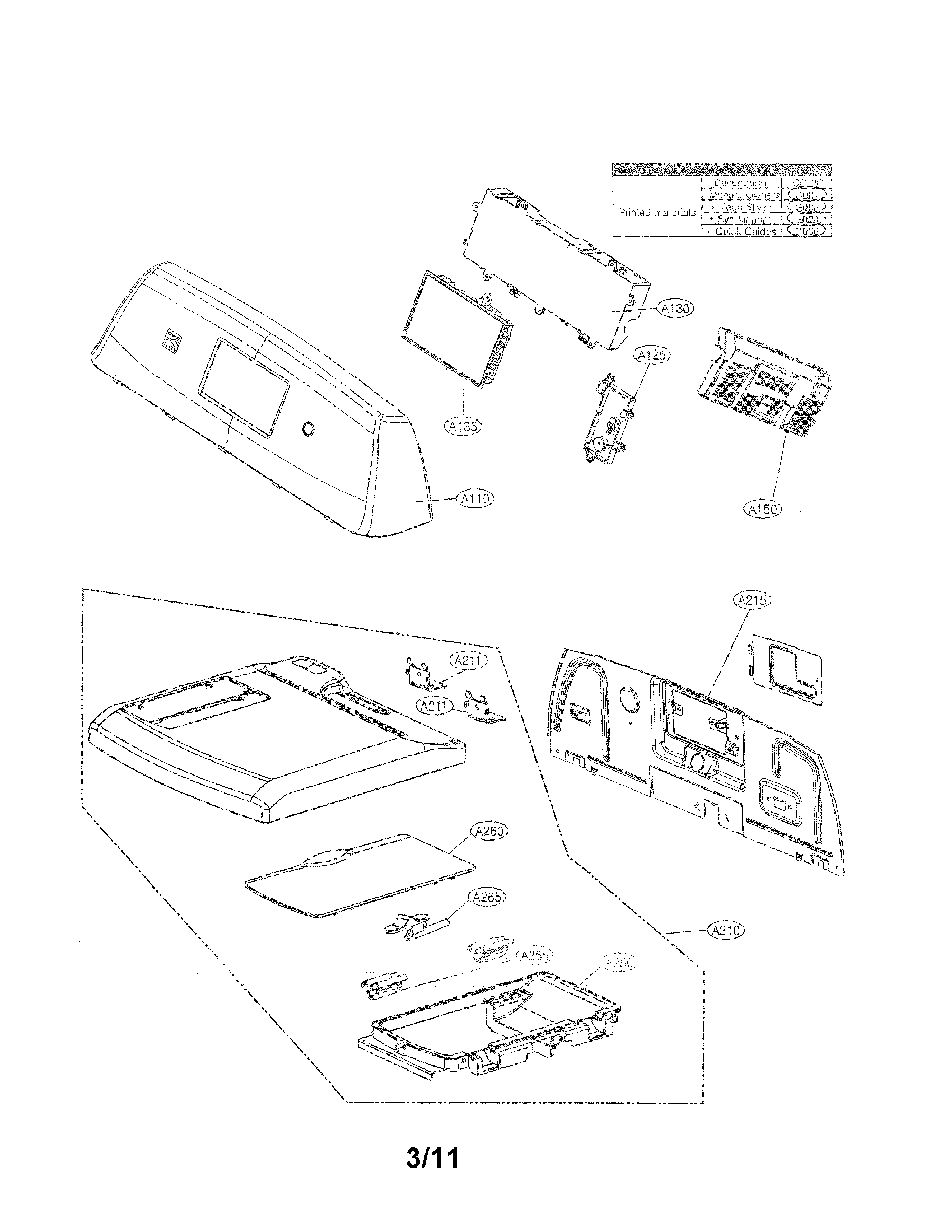 Control panel and plate assembly parts