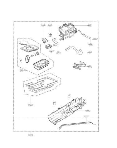 Panel drawer and guide assembly parts