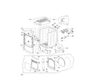 Kenmore Elite 79679478000 cabinet and door assembly parts diagram