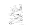 Kenmore Elite 79679478000 drum and motor assembly parts diagram