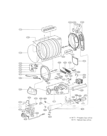 Drum and motor assembly parts
