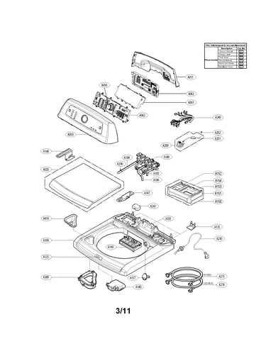 Top cover assembly parts