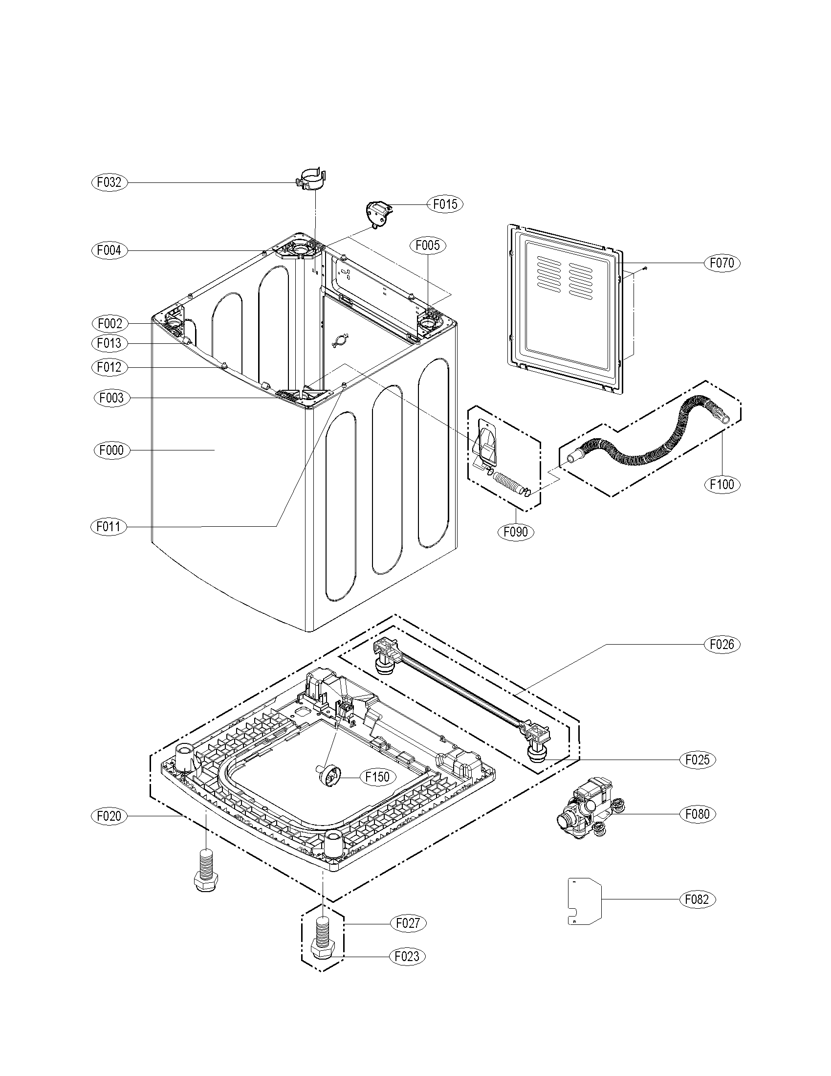 OUT CASE ASSEMBLY PARTS